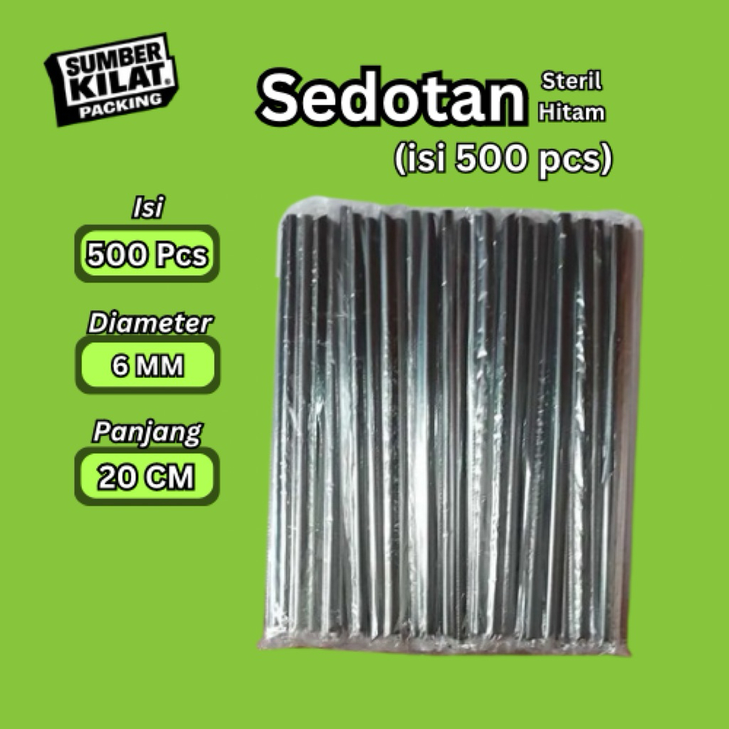 SEDOTAN STERIL HITAM ISI 250 DAN 500 PCS | SEDOTAN HITAM PLASTIK | SEDOTAN HITAM KUAT DAN KOKOH | SE
