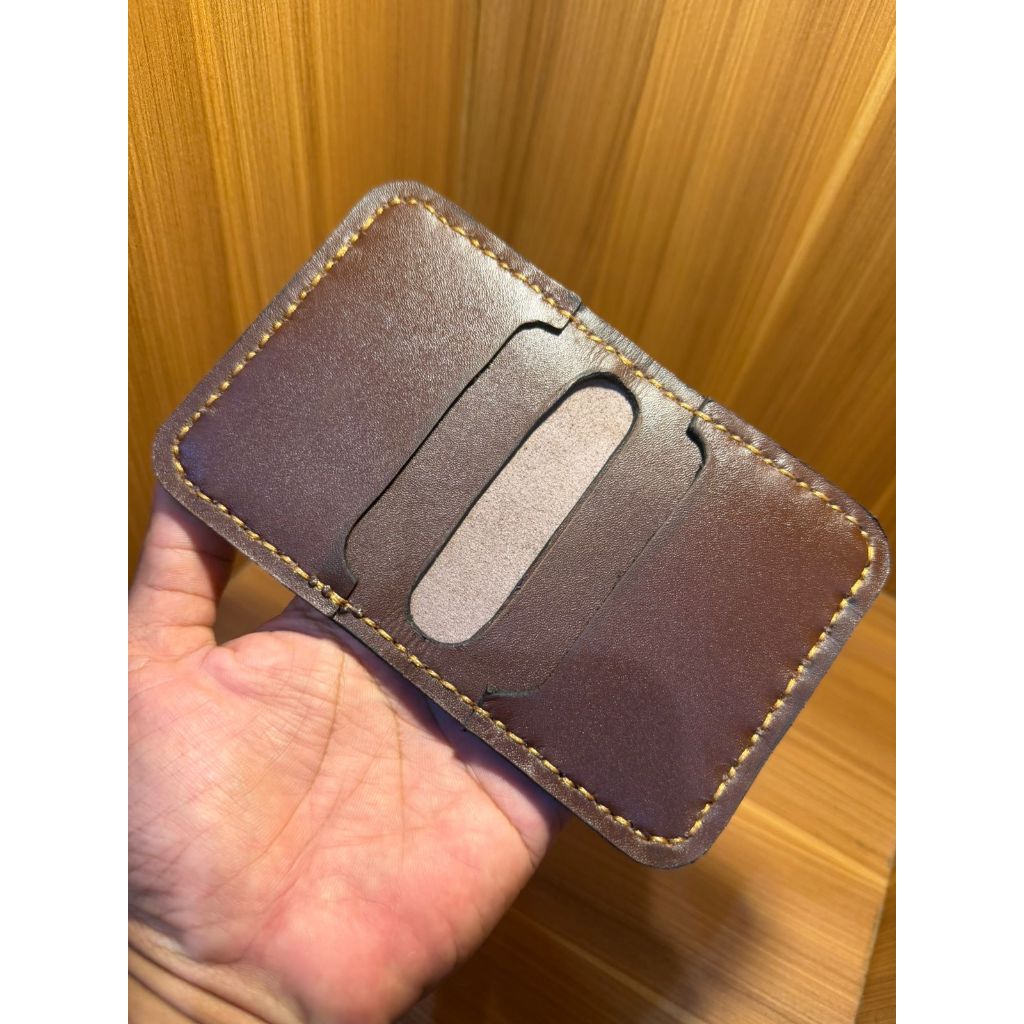 Dompet Kartu SIM STNK KTP Kulit Sapi Asli Pria Wanita Handmade Card Holder Custom Nama
