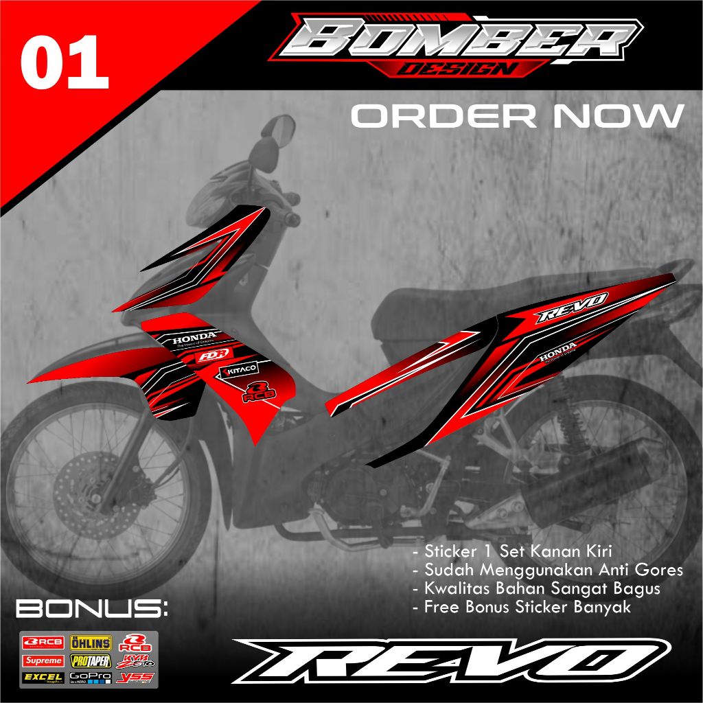 Stiker Striping List Variasi Motor Revo Absolute - Sticker Striping Motor Revo Absolute BMB.01