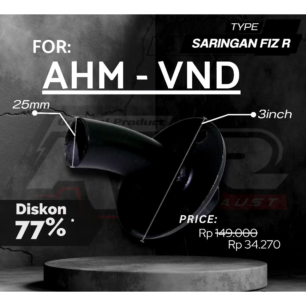 tutup sarangan knalpot fizr VND. AHM.FIZR ORI