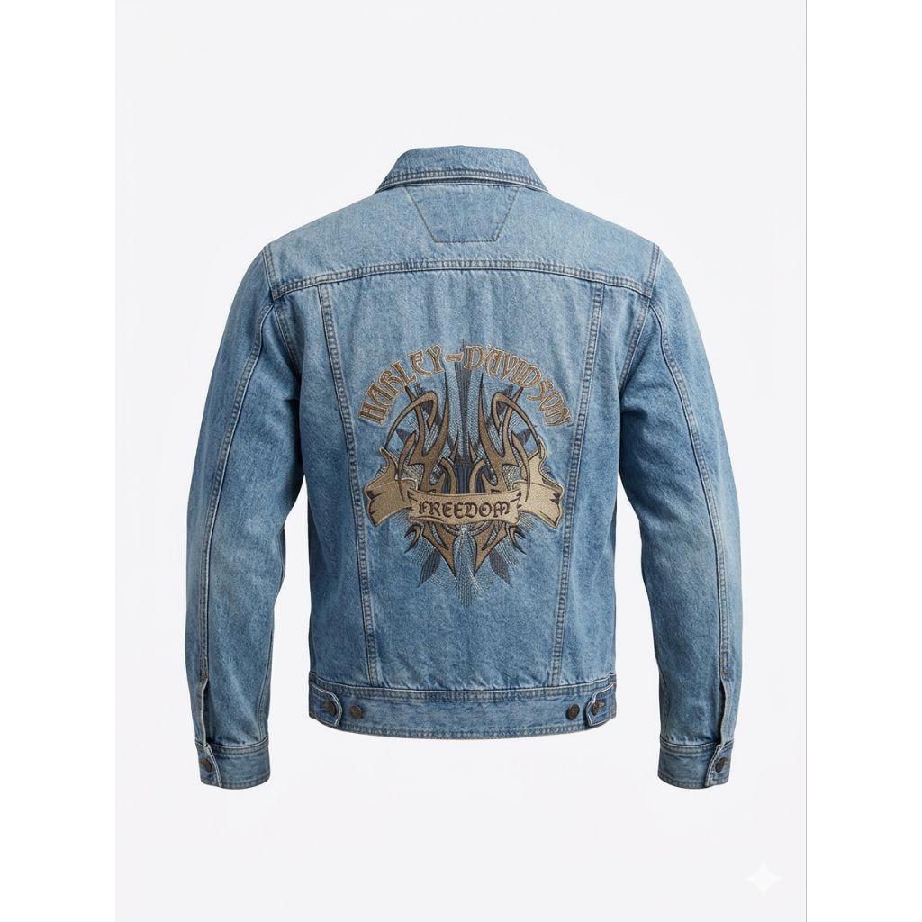 Jaket Denim Jeans Harley Davidson Freedom Edition Rare Item bekas/second/pl/preloved