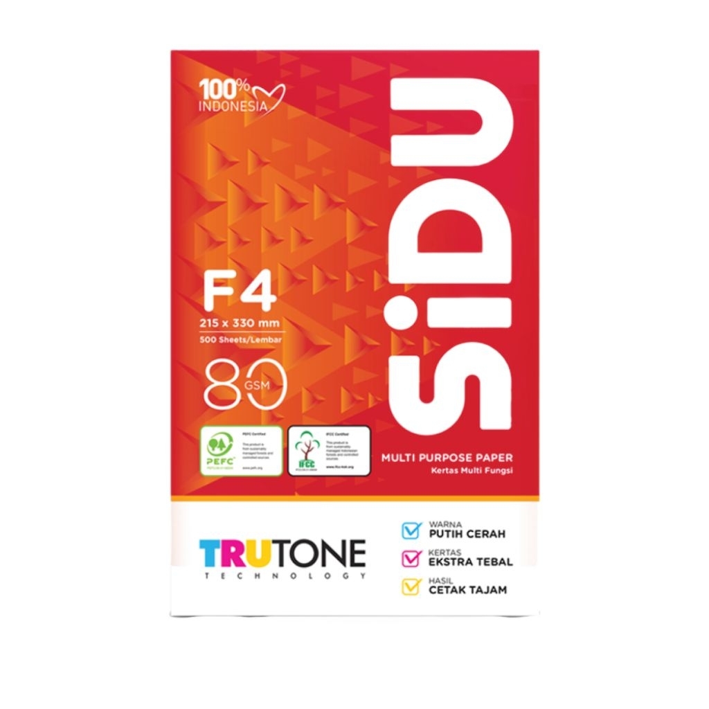 KERTAS HVS SIDU F4 80GSM