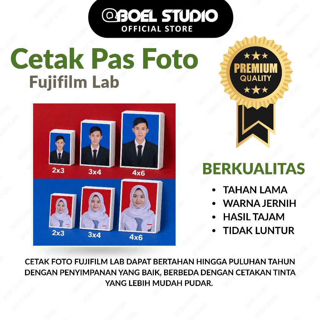 CETAK PAS FOTO BAHAN FUJIFILM