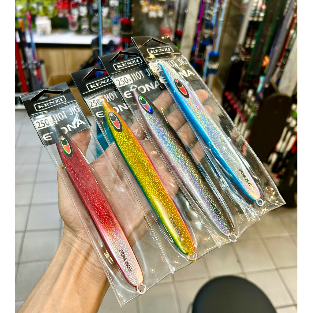umpan metal jig kenzi 250gr nyala dalam gelap gid