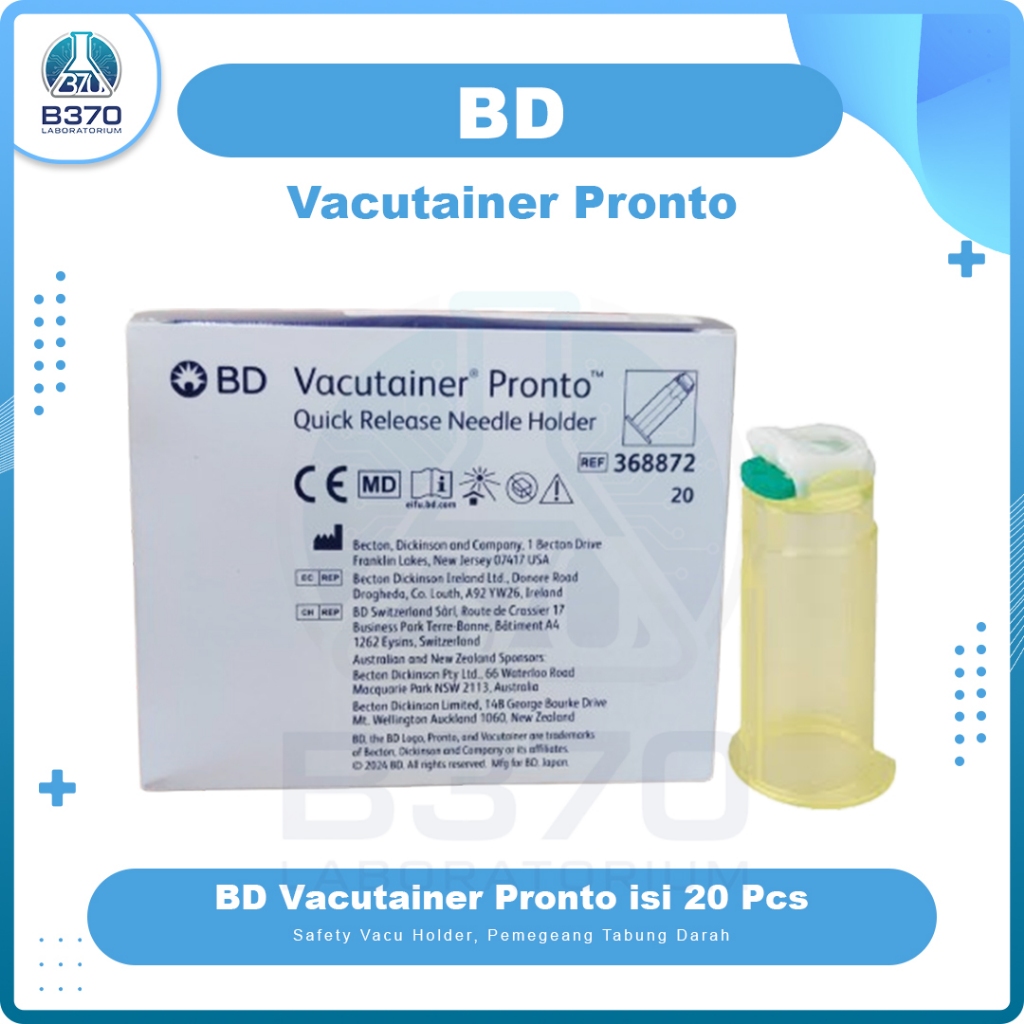 BD 368872 Holder Vacutainer Pronto Quick Release 20ea per Box