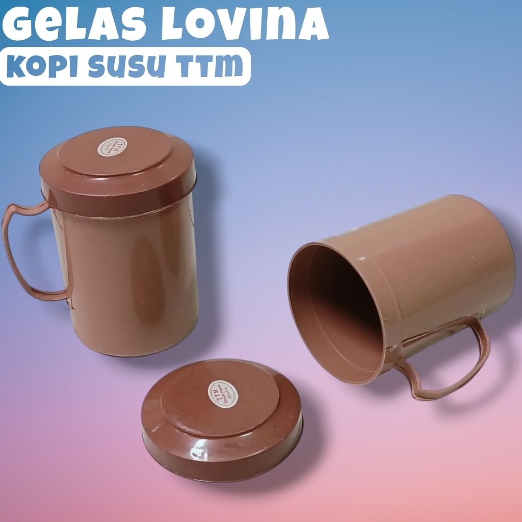 Eskan Muk Tutup Mini Coklat,Gelas Plastik, Varian Lovina Capuccino/Bubblegum