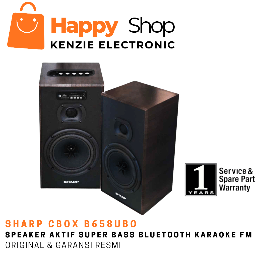 SHARP CBOX B658UBO Speaker Aktif Super Bass Speaker Bluetooth Speaker Karaoke