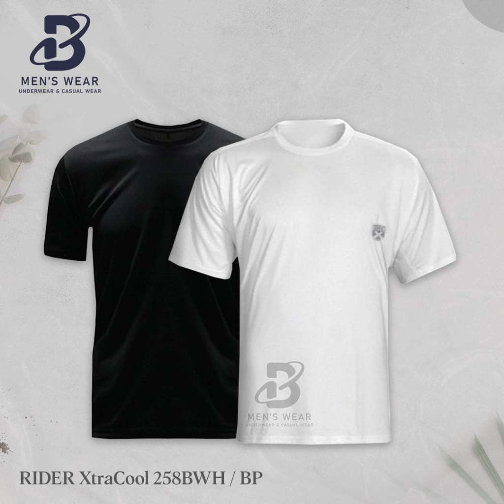 [Browear] RIDER Xtracool Kaos Dalam Pria T-Shirt - Round Neck R258BP BW R 258 B | Microfiber | Putih
