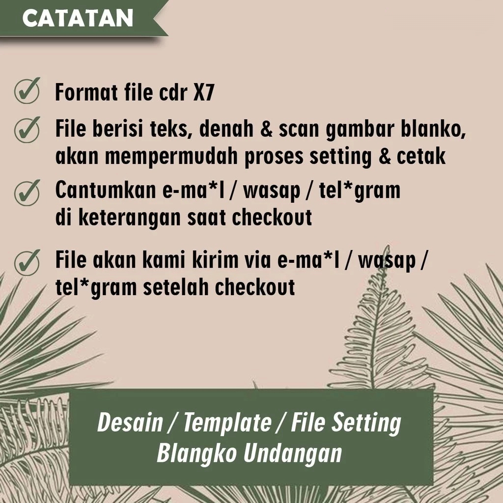 File Setting CDR Undangan Blangko  - Template Undangan Praktis Siap Edit