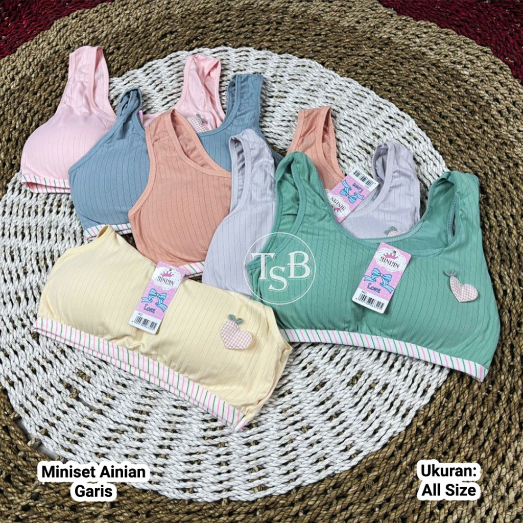 3 & 6 Pcs Miniset Remaja Busa Miniset SD Miniset SMP Miniset Anak Miniset Busa Miniset BH/BRA