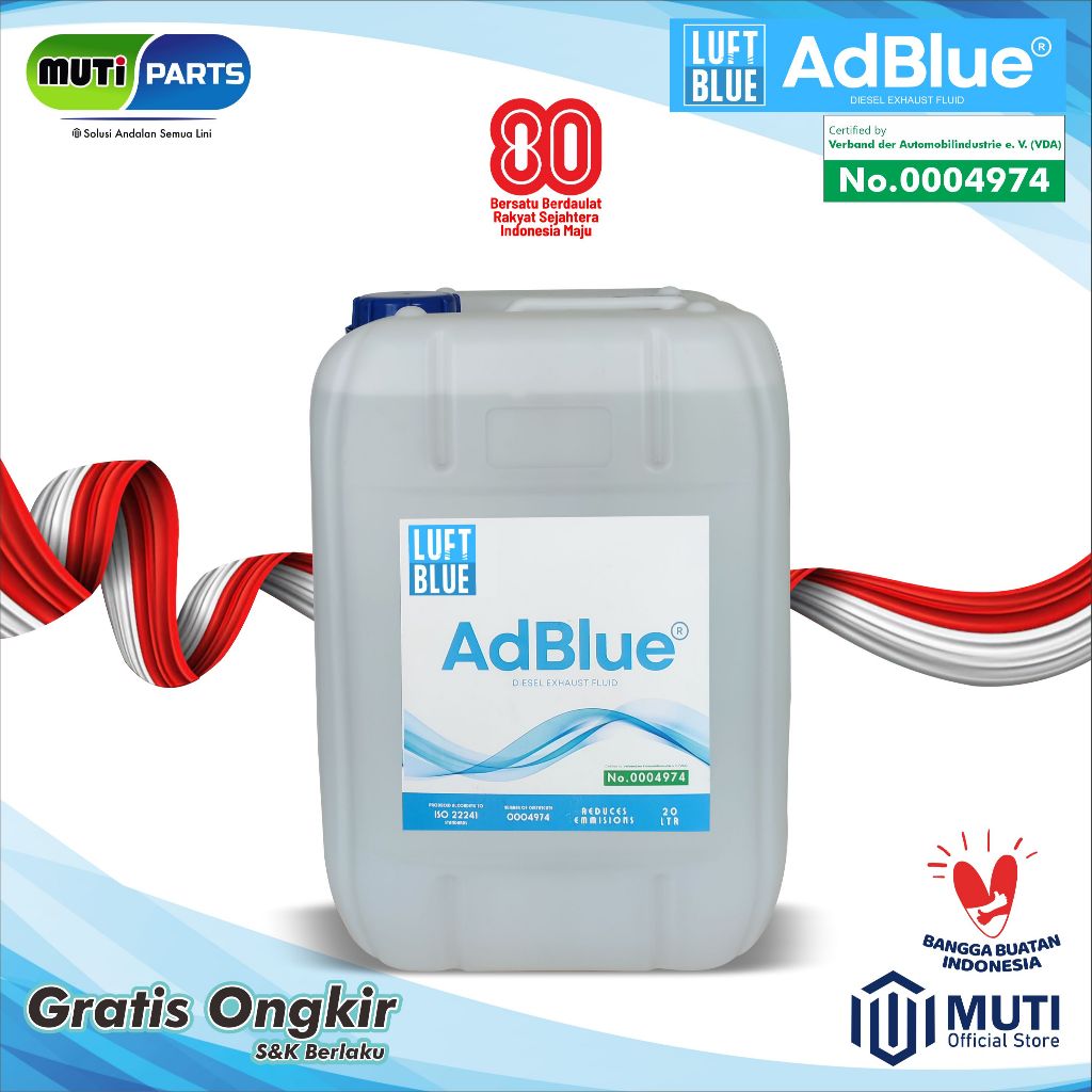 Adblue 20 Liter Cairan Diesel Exhaust Fluid Luft Blue DEF
