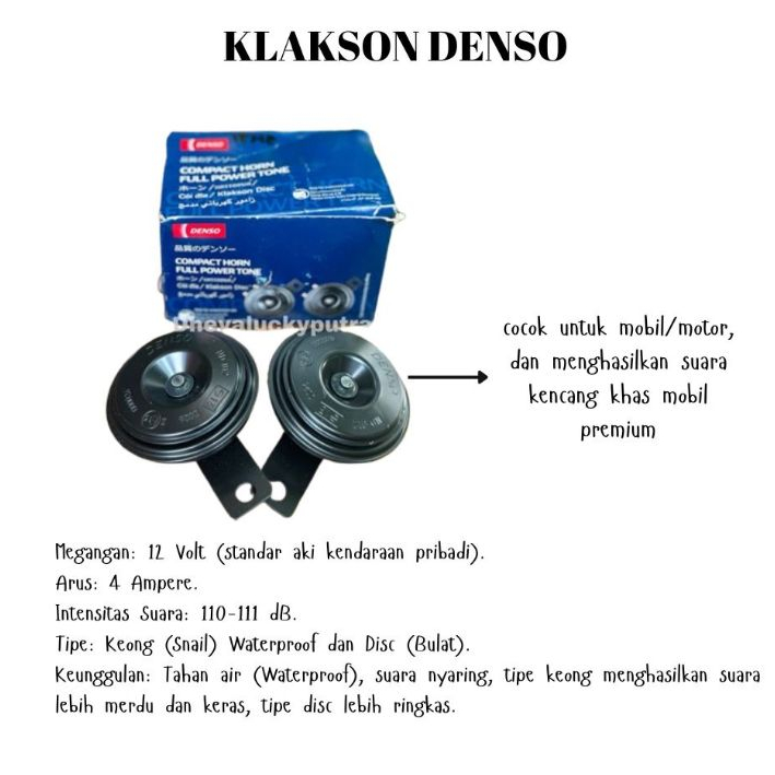 KLAKSON DENSO MOTOR SUARA AVANZA SCOPY BEAT VARIO NMAX