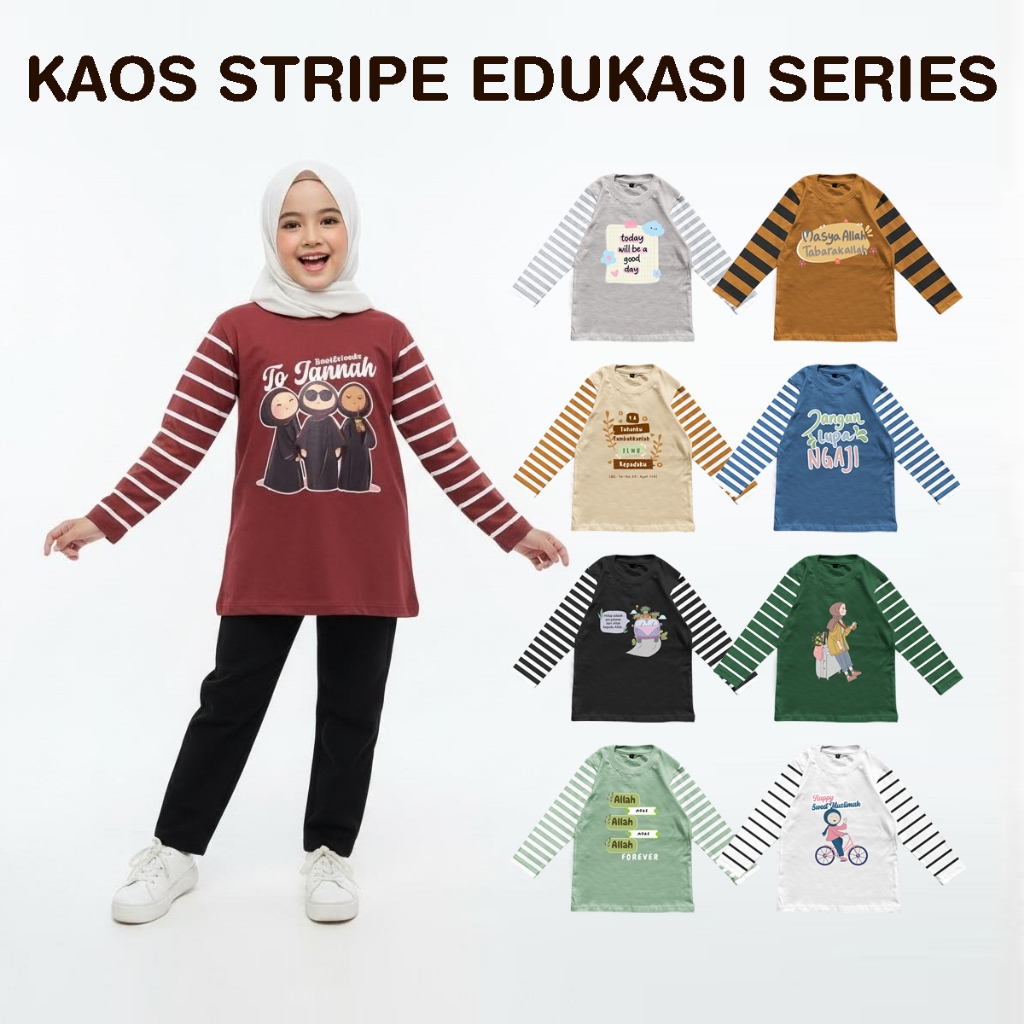 BLUESKIDS - Atasan Long Shirt Anak Unisex Sablon Kata-kata Motivasi