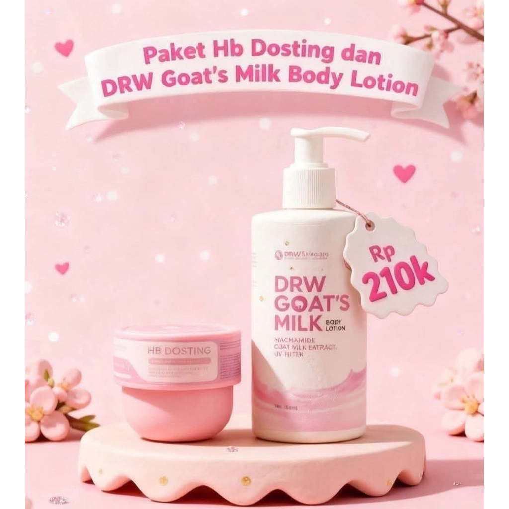 paket lotion pemutih badan dosis tinggi drwskincare