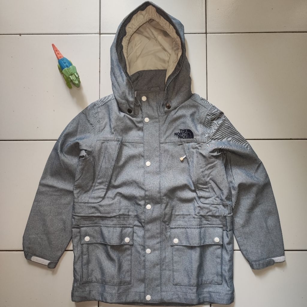 Jaket Outdoor Parka Anak Laki-Laki Perempuan TNF The North Face Full Denim ORIGINAL 100% Second Prel