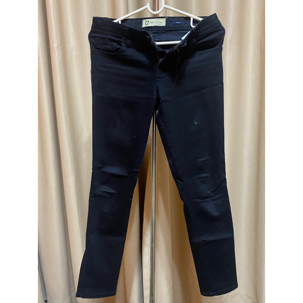 [Preloved] Black Skinny Jeans Brand C2 Refined Denim