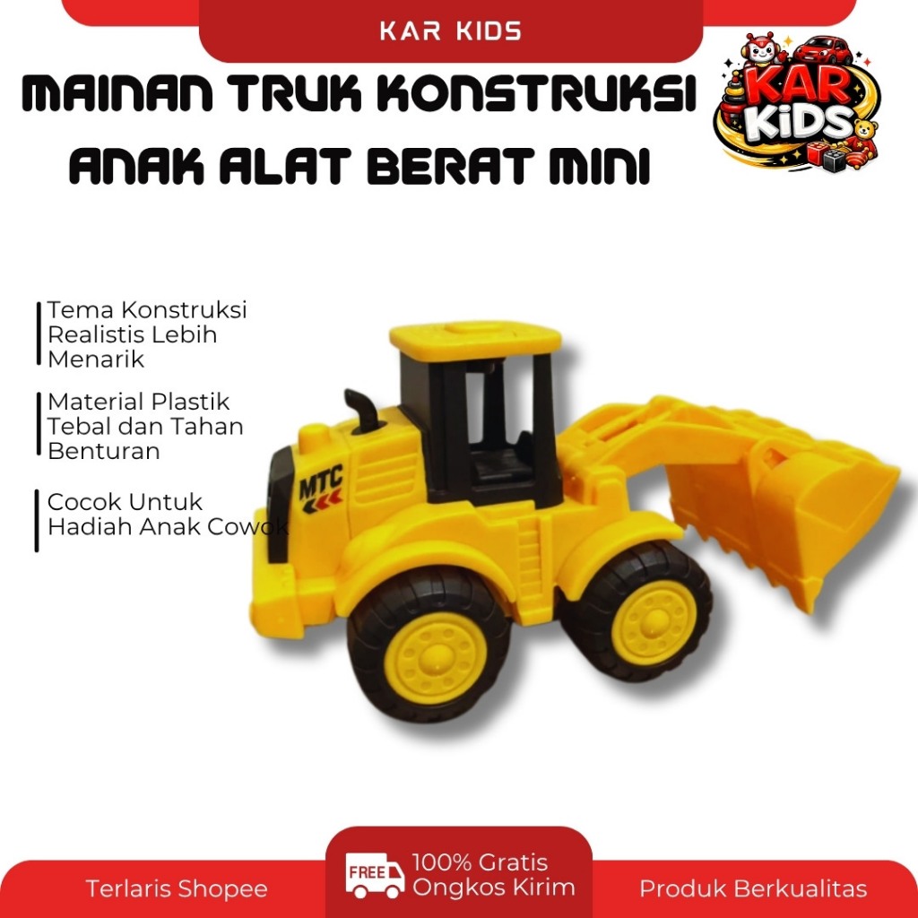 Mainan Mobil Konstruksi Anak | Excavator Dump Truck Mini | Mainan Alat Berat Anak
