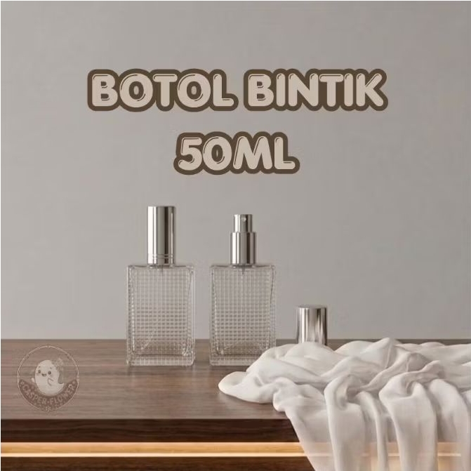 BOTOL PARFUM BINTIK 50ML | BOTOL PARFUM KOSONG | DRAT