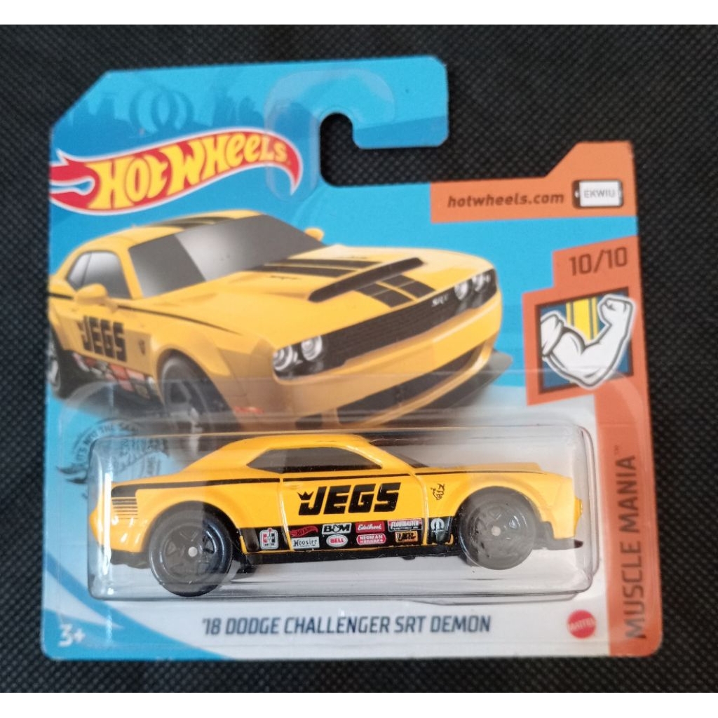 HOT WHEELS '18 DODGE CHALLENGER SRT DEMON SHORT CARD