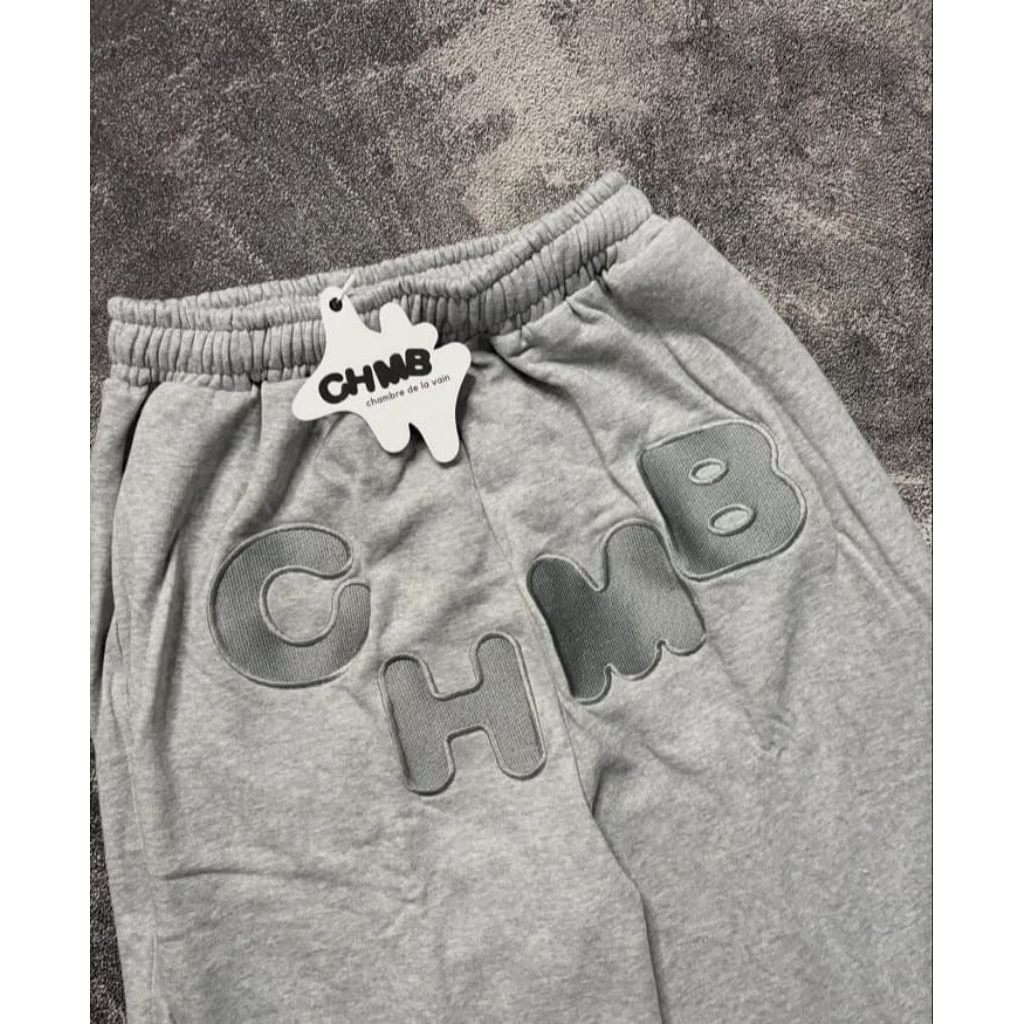 CELANA PANJANG  CHMB BORDIR  PRIA DAN WANITA FLEECE COTTON COD