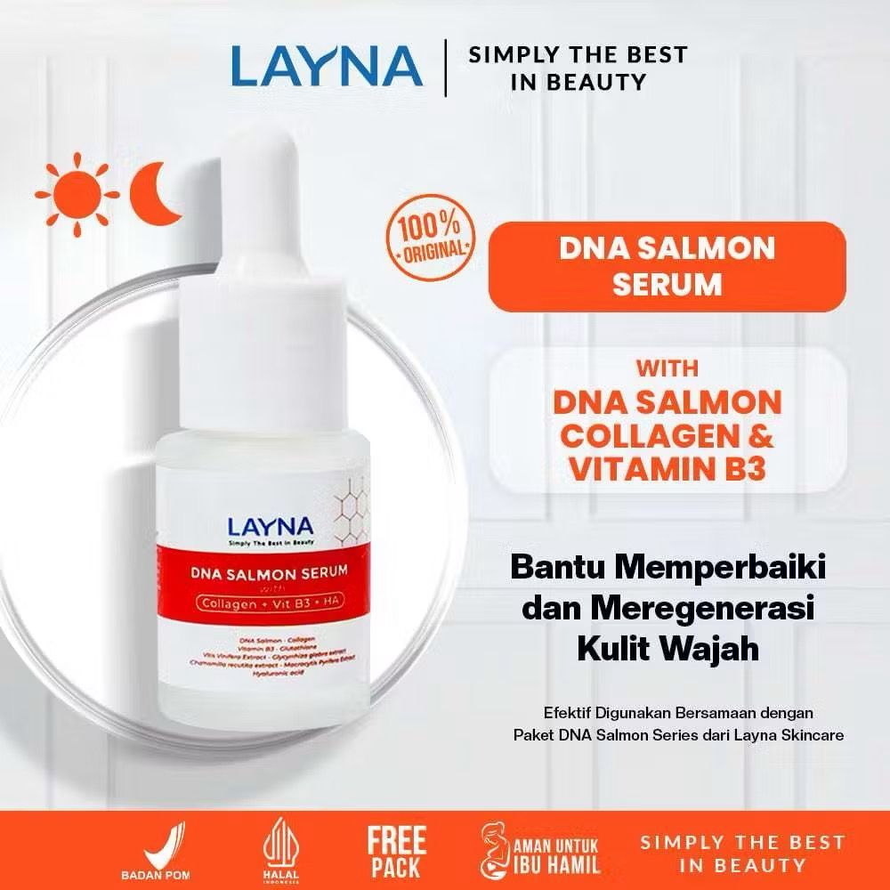 LAYNA SERUM DNA SALMON | SERUM PENCERAH WAJAH