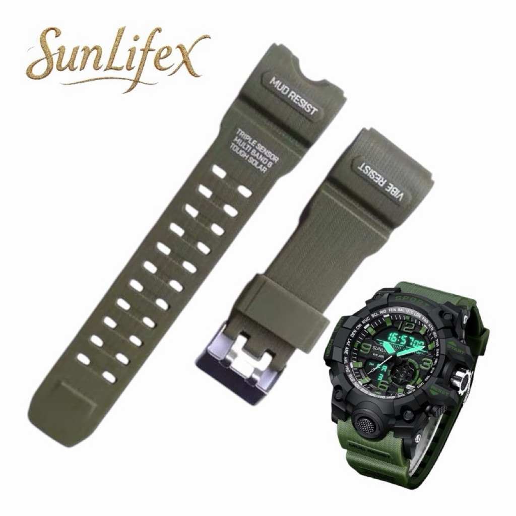 Strap jam tangan Sunlifex D002 tali jam sunlifex d002 karet premium