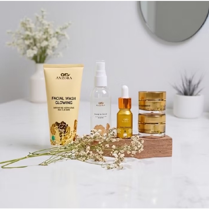ANZORA GLOW BPOM / anzora skincare/ skincare Anzora/anzora glow/paket wajah