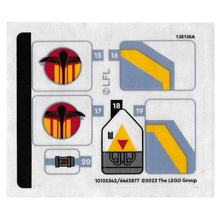 Lego Sticker Part 75357stk02 Sticker Sheet for Set 75357, Sheet 2 - (10105342/6462877)