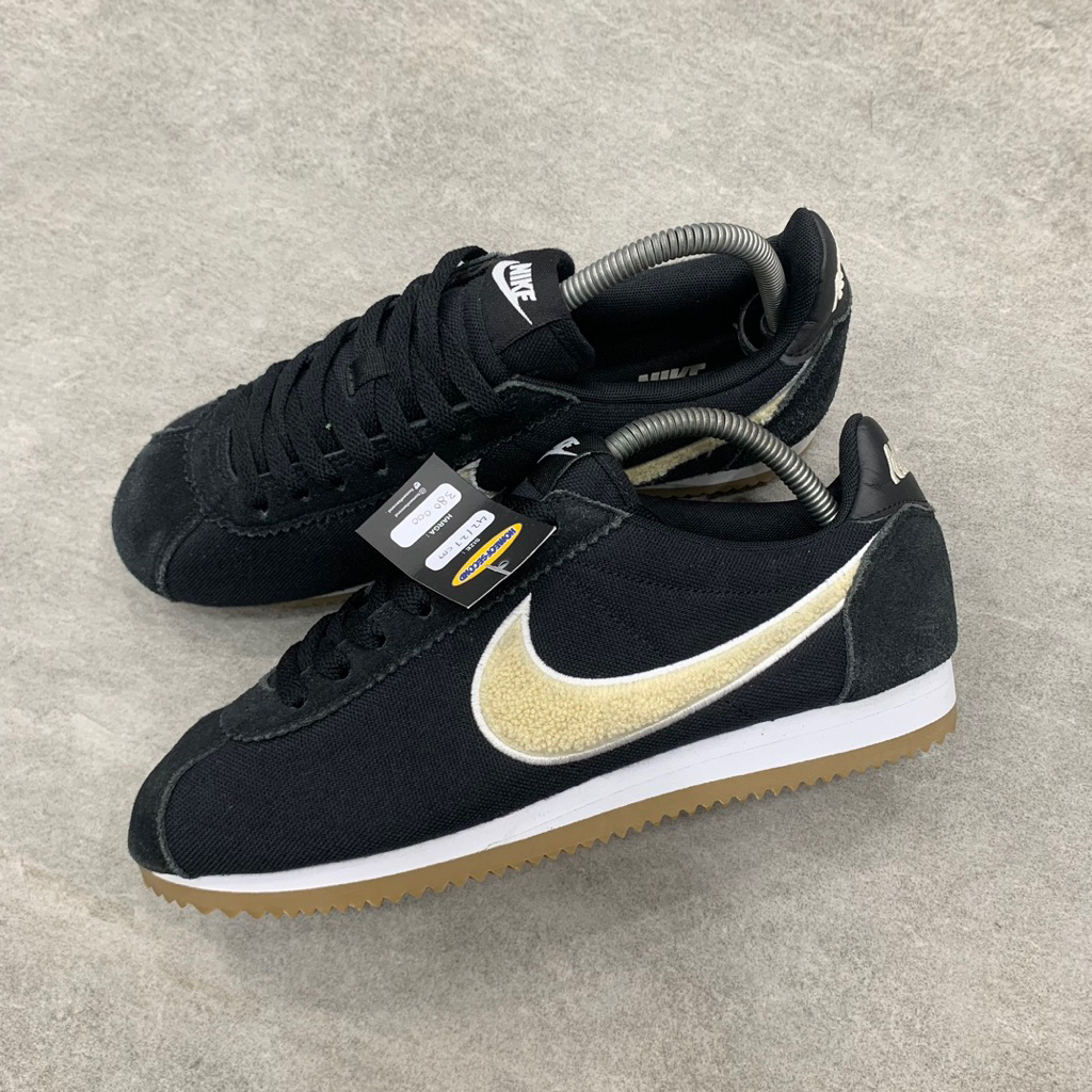 Nike Cortez Black Swoosh Cream