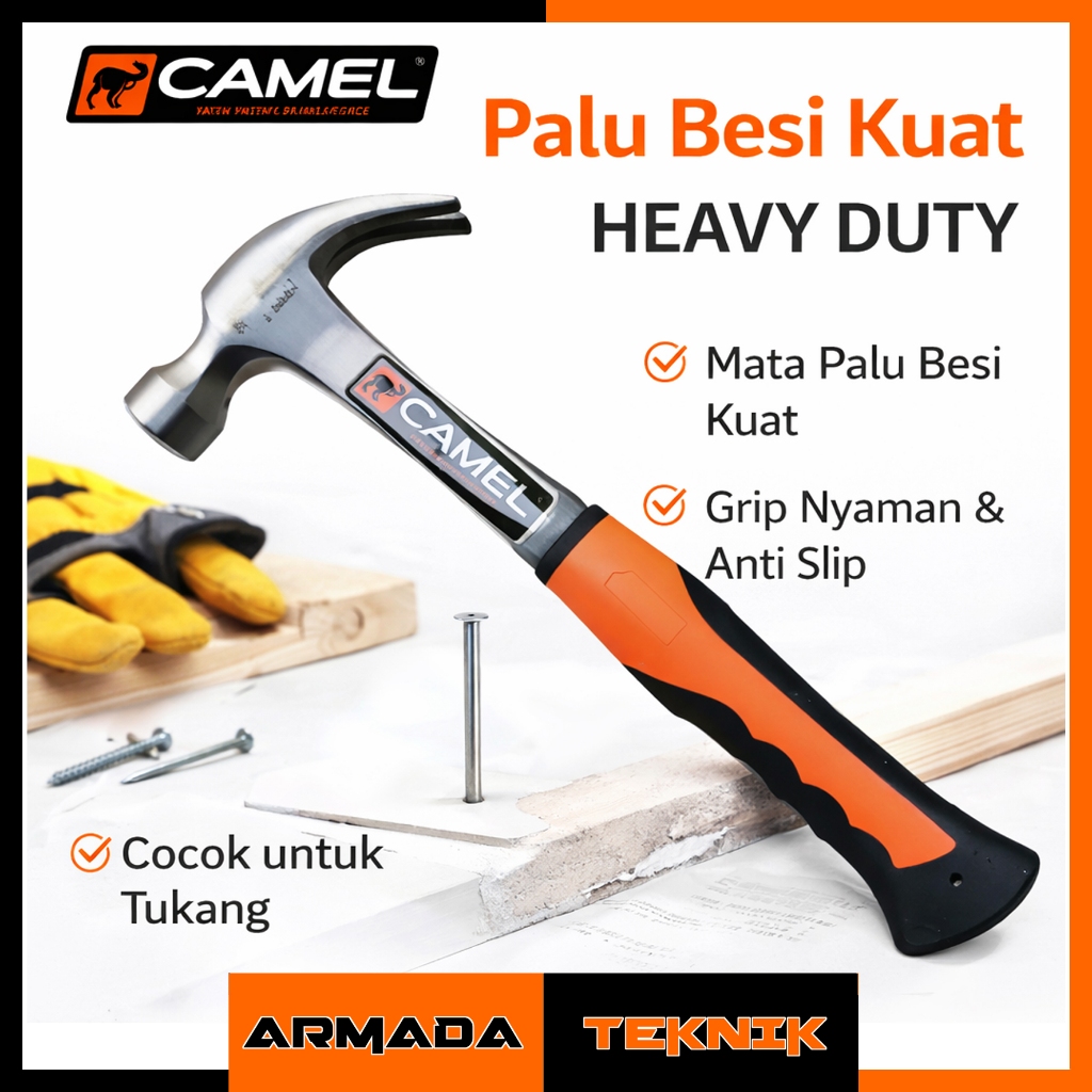CAMEL Palu Besi Gagang Besi | Palu Tukang Kuat Heavy Duty