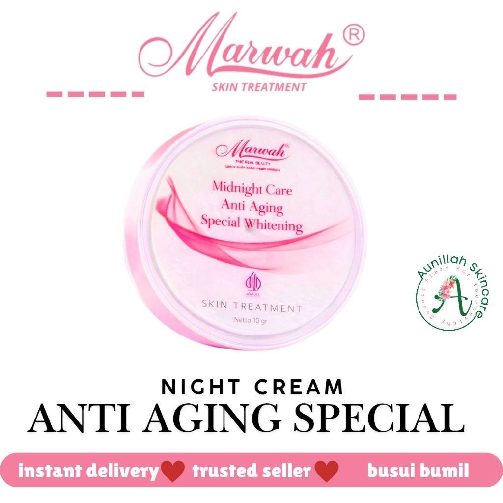 Marwah Skincare Night Cream Paket Anti Aging Spesial
