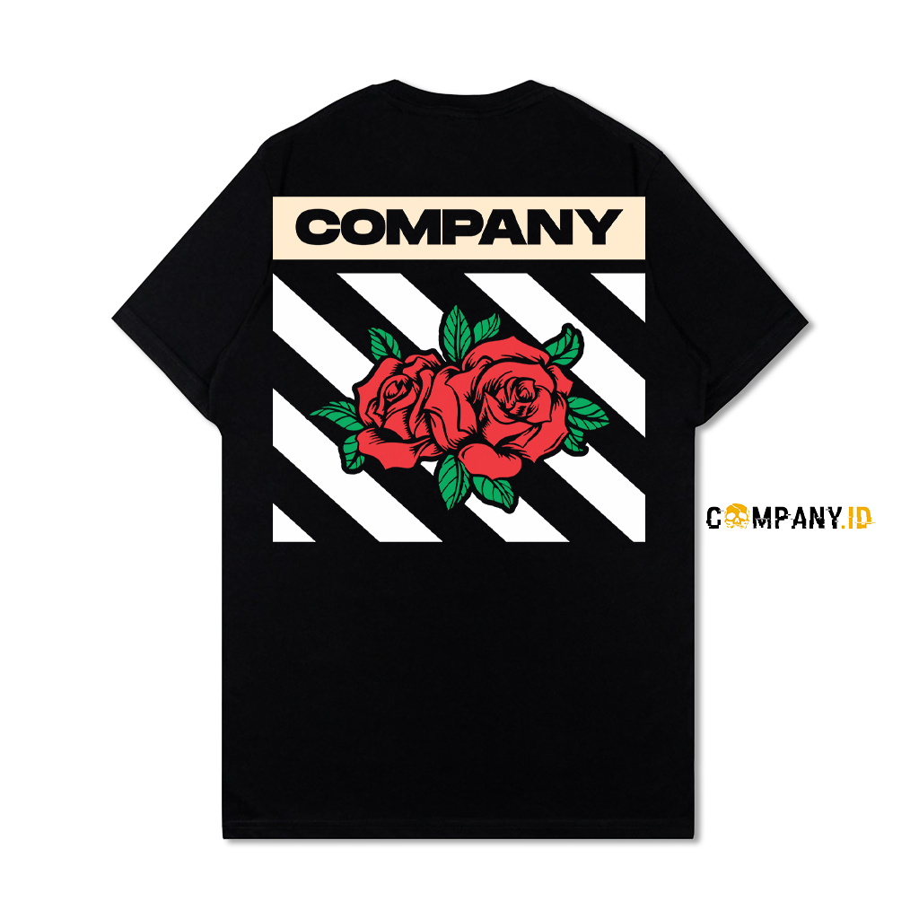 COMPANY.ID T-SHIRT ROSE MAWAR MERAH KAOS DISTRO BIG SIZE JUMBO PRIA WANITA HITAM PUTIH ORIGINAL