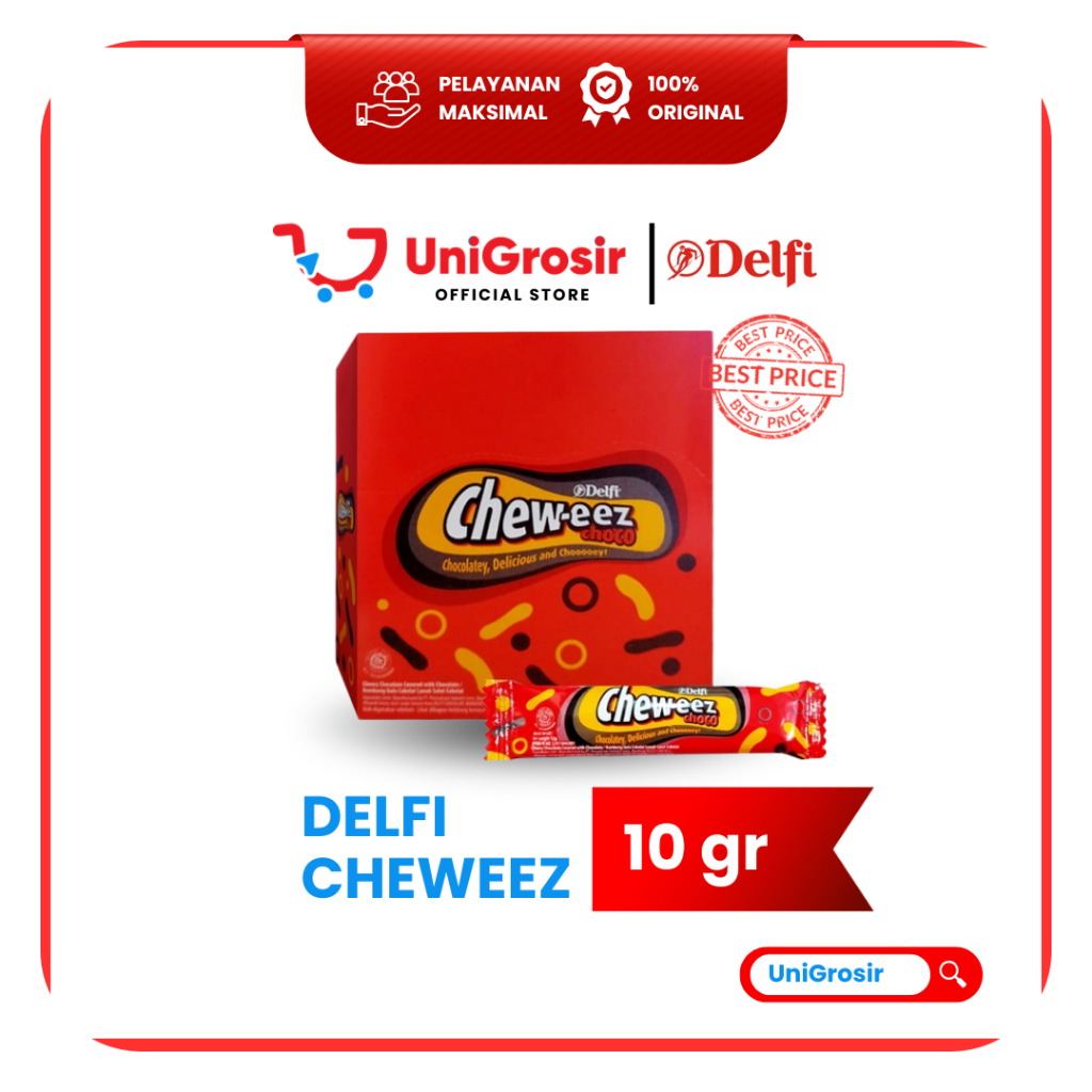 [UniGrosir] DELFI CHEWEEZ CHEW -EZZ CHEWEZZ LONG CHOCO COKLAT COKELAT ~ 20 pcs 10 gr BOX