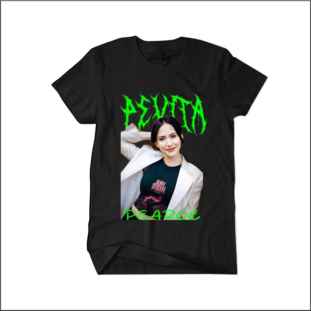 Kaligane Kaos Pevita Pearce Sriasih Lengan Pendek Hitam Cotton 24s Unisex