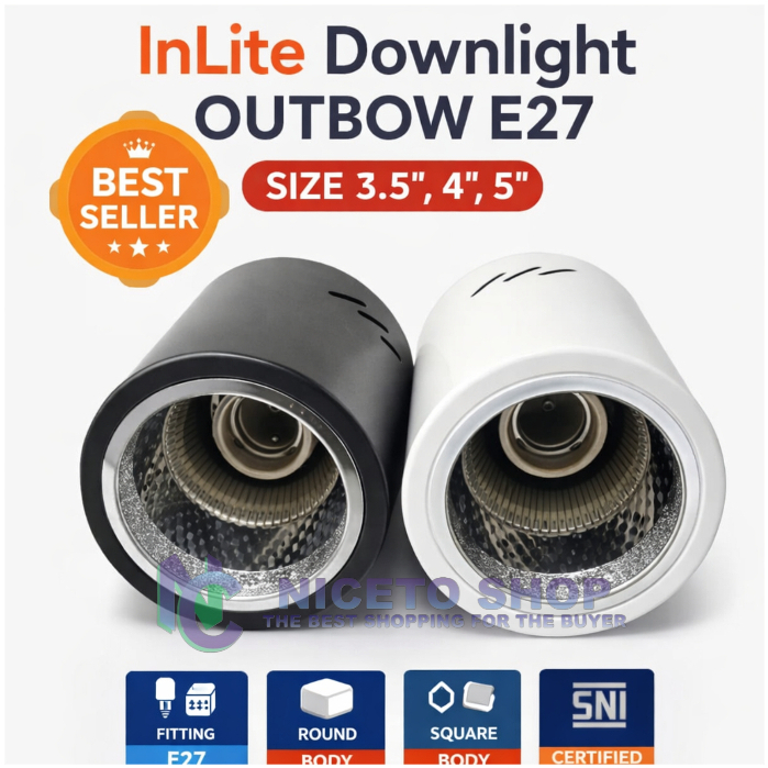 Inlite Downlight Outbow INFX062 Fitting E27 Lampu Outbow