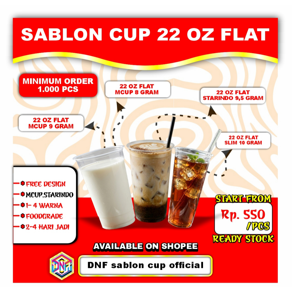 CUP MINUMAN 22 DATAR ( 8 GRAM , 9 GRAM , 10 GRAM SLIM )
