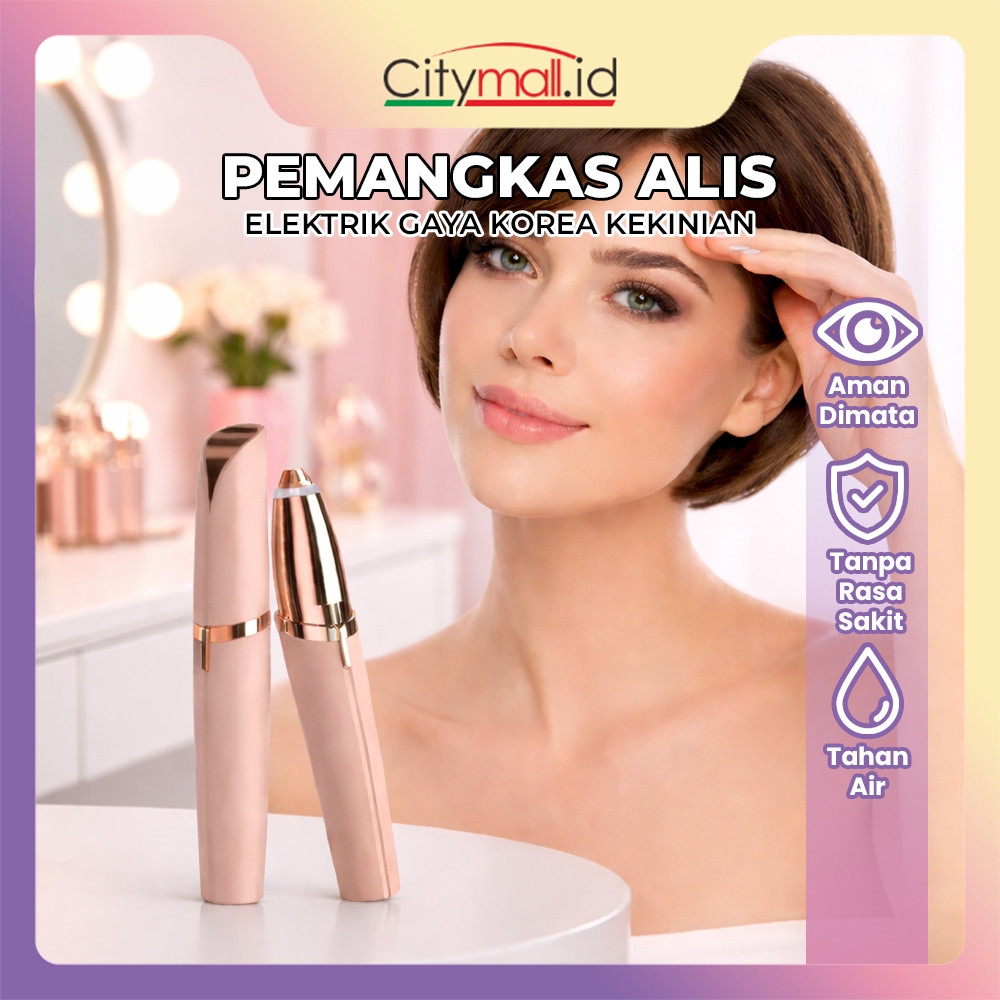 Pemangkas Alis Elektrik Gaya Korea / Flawless Eyebrow Trimmer / Electric Feather Trimmer Portable Pa