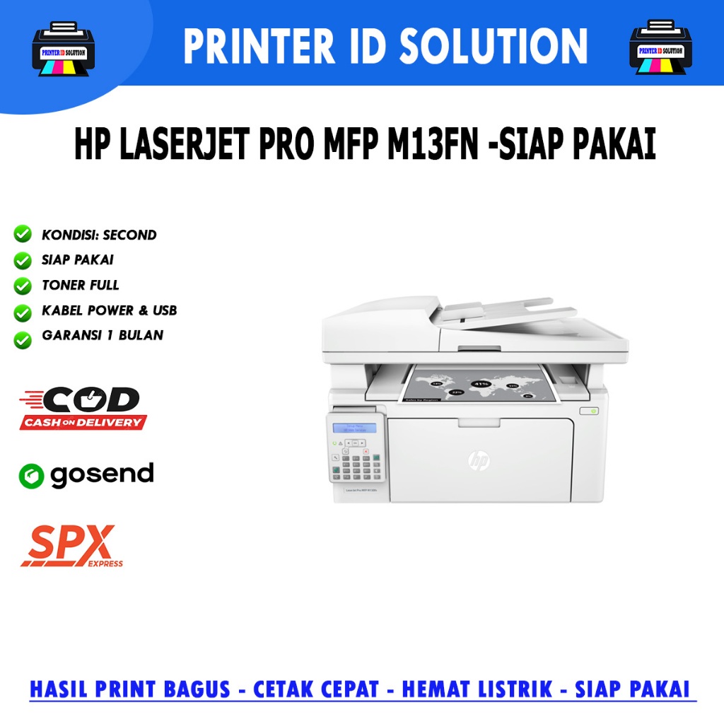 Printer Fotocopy Hp Laserjet Pro Mfp M130Fn M130 Fn Bergaransi