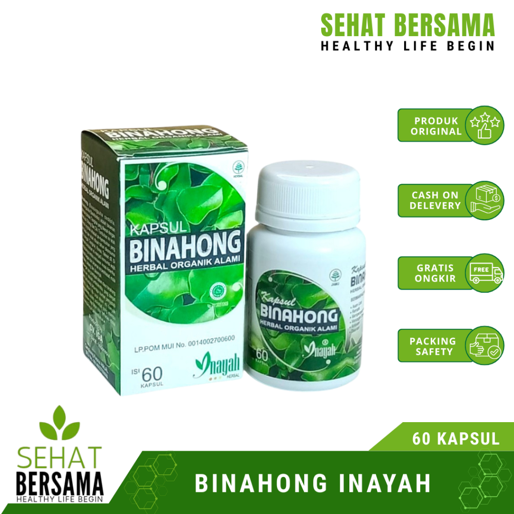 Binahong Inayah 60 Kapsul | Ekstrak Daun Binahong Inayah original