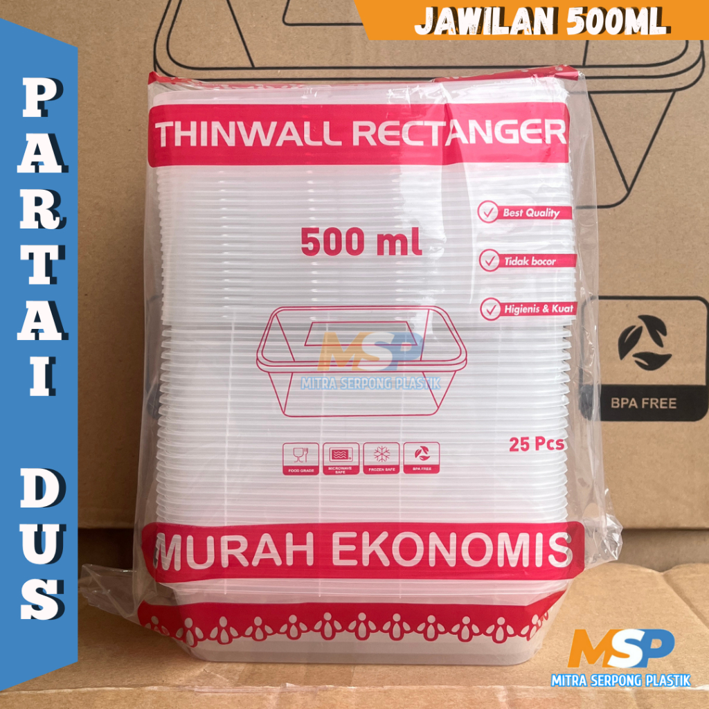 PARTAI DUS - THINWALL JAWILAN 500 ML ISI 500 PCS