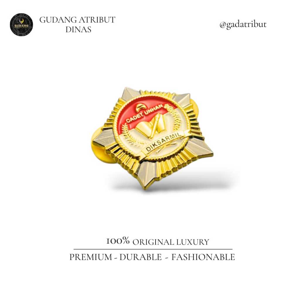 100% LUXURY Pin Cadet Unhan RI / Pin Cadet Unhan RI Luxury / Pin Cadet Unhan RI / Atribut Dinas / ga