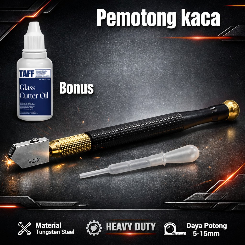 Alat Pemotong Kaca Tebal 5-15mm | Pisau Potong Kaca Keramik Granit Tungsten Steel
