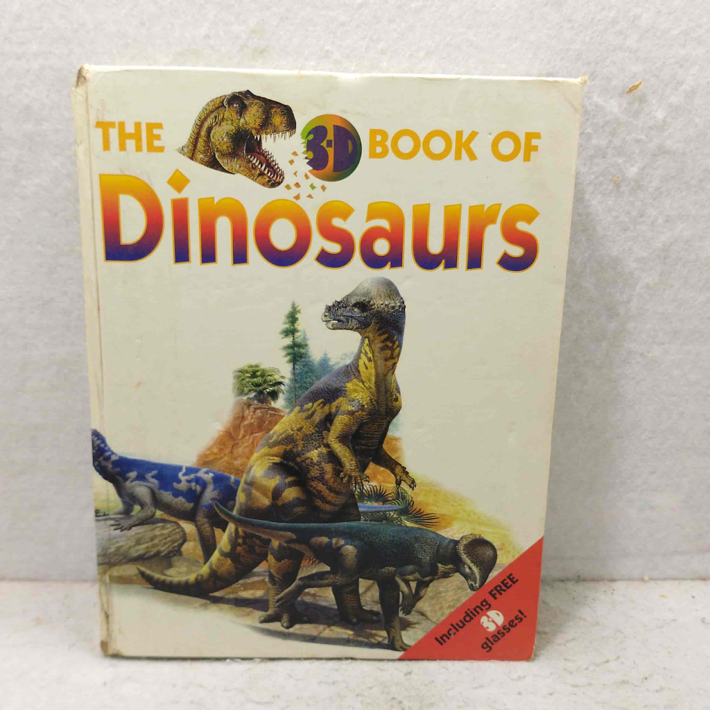 Book Import - The 3D Book of Dinosaurs - ensiklopedia anak bergambar - ilustrasi anaglyph - Buku Bah