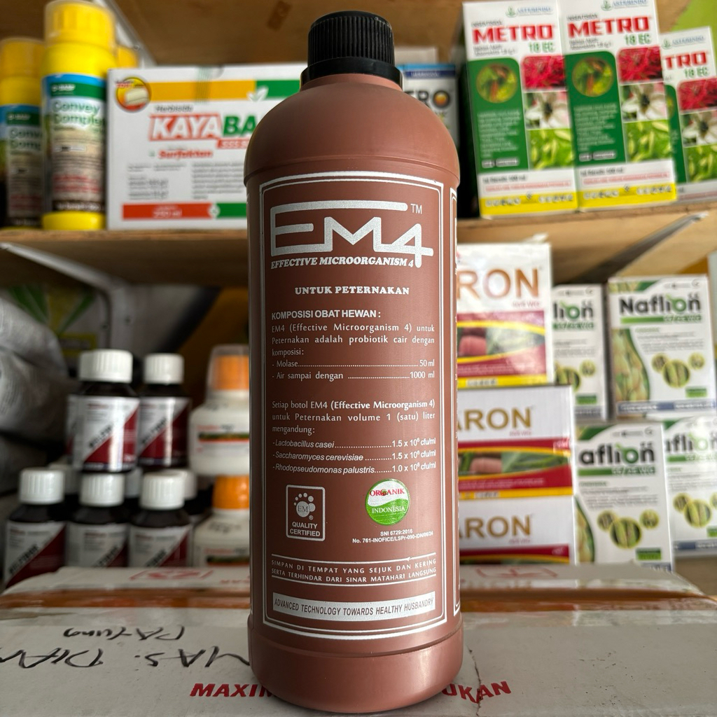 EM4 Peternakan 1 Liter Original | Probiotik Ternak Fermentasi Pakan & Kotoran | EM4 Ternak Berkualit
