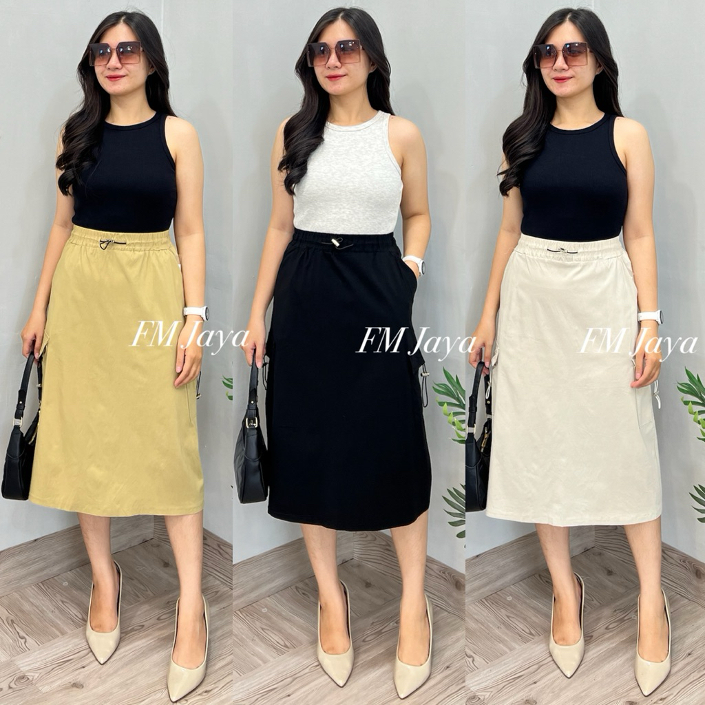 ROK CARGO TRENDY 276 || ROK CARGO WANITA PREMIUM || ROK FASHION WANITA || ROK PANJANG