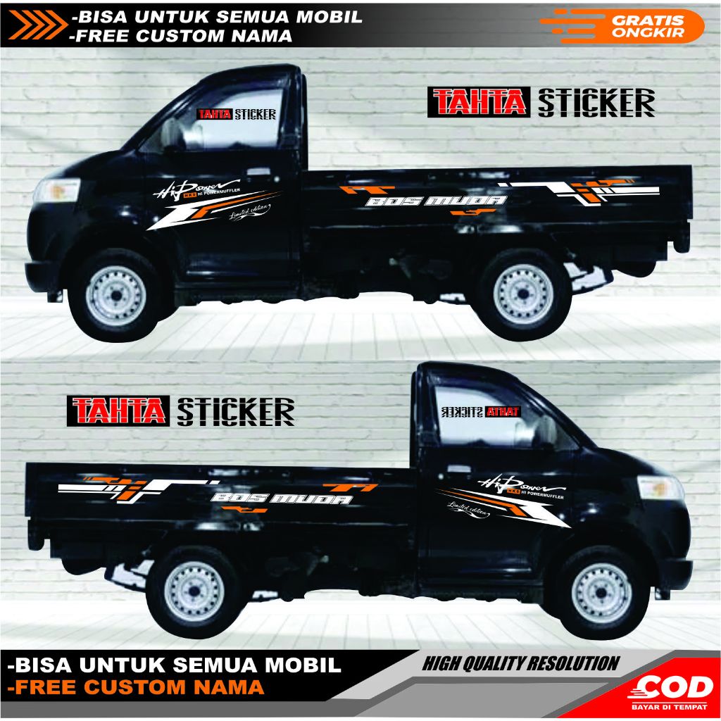 NEW Stiker Stiker Aksesoris Mobil Pickup Mega Carry Apv Terbaru