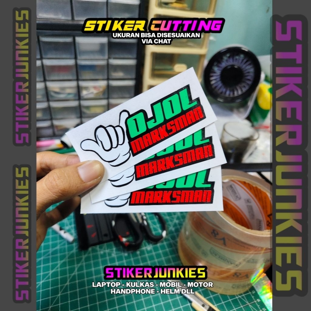 STIKER OJOL MARKSMAN STICKER CUTTING OJOL