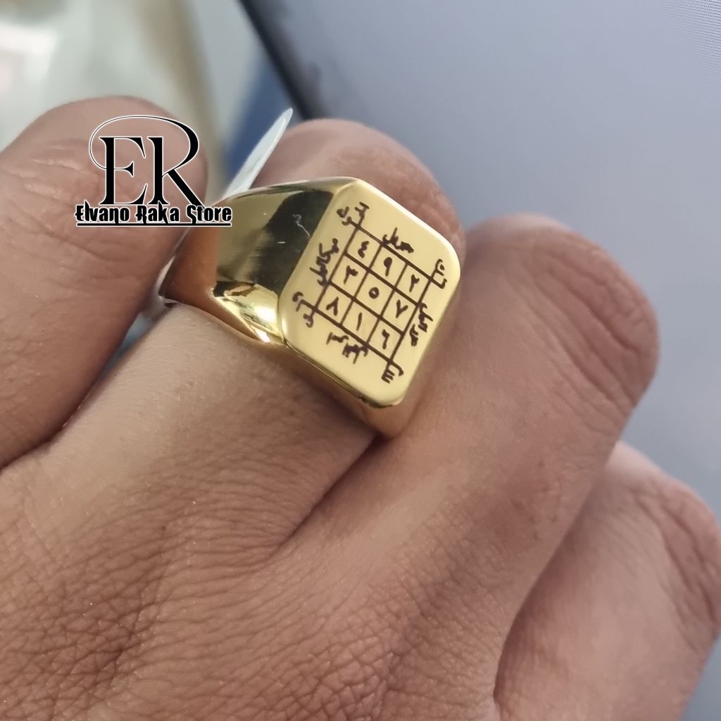 cincin pentacle pentagram solomon bisa custom ukir request gambar nama logo