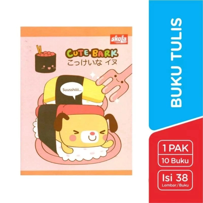 Buku Tulis SKOLA By Sidu 38 / 58 Lembar / Buku Tulis Sekolah 38 / 58 Grosir (isi 10 buku)