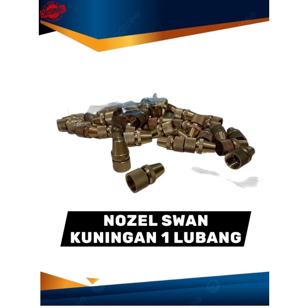 Nozzle SWAN kuningan 1 lubang Lurus Drat 12.5mm | spuyer tanki swan |Nozel Kuningan SWAN Spuyer Spra
